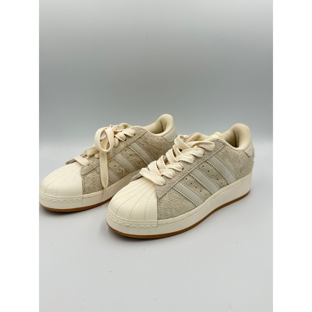 Adidas Superstar XLG W Cream Suede Platform Sneakers Y2K Luxe Sz Women 6 NIB